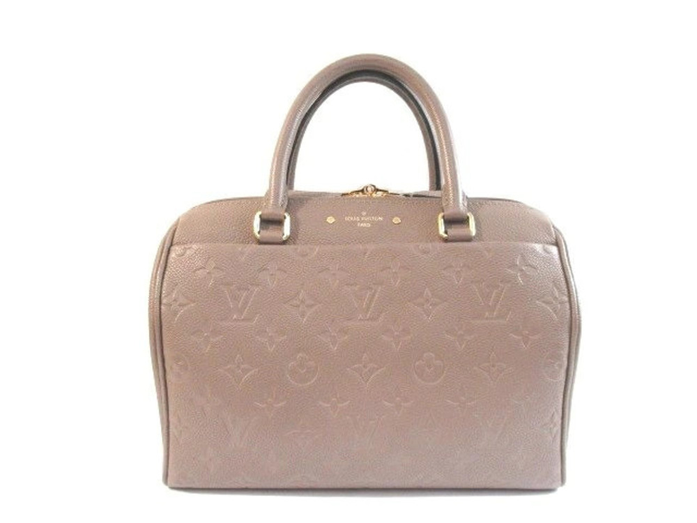 LOUIS VUITTON Monogram Empreinte Speedy Bandouliere Bronze Brown Shoulder Bag